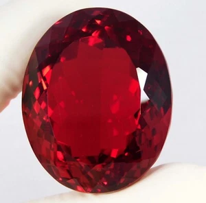 235.10 Ct Natural Brazilian Red Topaz AAA+ Oval Cut Loose Gemstone Certified - Picture 1 of 6