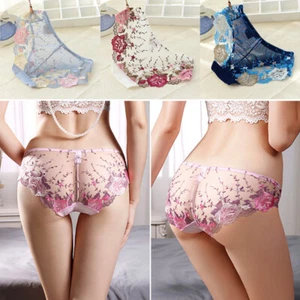 Women Lingerie Panties Lace Underwear Floral Briefs Embroidery Comfortable NEW - Picture 1 of 19