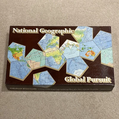 Juego de mesa National Geographic Global Pursuit 1987 de colección 100 % COMPLETO RARO Foto 1 de 4