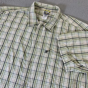 The North Face A5 Series Shirt Mens XL Button Up Green Plaid Pocket Outdoor - Picture 1 of 12