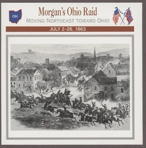 Morgan's Ohio Raid Atlas Civil War Card Battles Campaigns 1863 - Picture 1 of 1