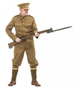 Uniforme del ejército británico Primera Guerra Mundial con tapa rígida de pico - HECHO A TUS TALLAS - Imagen 1 de 6