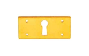 1-15/16" x 7/8" Solid Brass Rectangle Keyhole Escutcheon - Picture 1 of 1