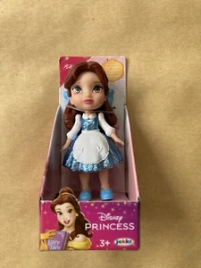 Disney Prinzessin Belle 3 Zoll Mini Puppe blau Glitzer Kleid - Bild 1 von 2