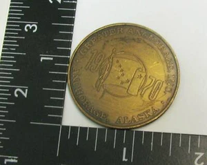 Moneda de bronce medalla conmemorativa cita de piel Greater Anchorage Inc Alaska 1970 - Imagen 1 de 2
