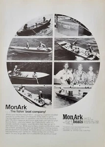 1973 VINTAGE PRINT AD - MONARK BOAT AD....THE FISHIN' BOAT COMPANY ...MON ARK  - Picture 1 of 1