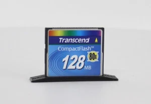 Transcend 128M Compact Flash Card 80x Read/Write Speed - VGC (TS128MCF80) - Picture 1 of 2