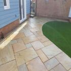 Fossil Mint Indian Sandstone 4 Mixed Sizes Paving Slabs Patio Pack