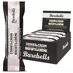 Protein Bars Cookies & Cream - 12 Count, Pack of 2 - Protein Snacks with 20G of - Picture 1 of 12