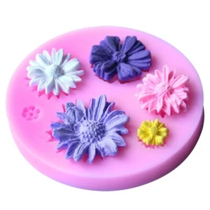 DIY Lovely 3D Flower Fondant Cake Mold Silicone Mould - Picture 1 of 3