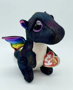 Ty Beanie Boos Anora der Drache 6" schwarz Regenbogen schimmernde Flügel - Bild 1 von 9