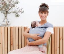 Babylonia BB-Slen Baby Carrier – Grey Organic Cotton – New Open Box