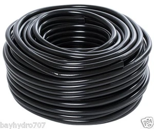 Hydrofarm 3/16" ID BLACK VINYL TUBING 100' Roll SAVE $$ W/ BAY HYDRO $$ HGTB316 - Picture 1 of 5