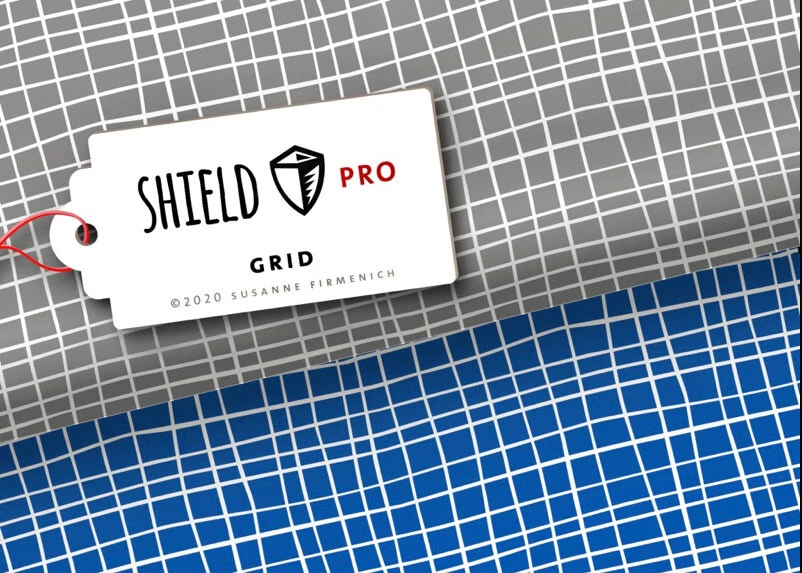 Shield Pro Albstoffe Hamburger Liebe Grid blau antimikrobiell Maskenstoff 25 cm - Bild 1 von 1