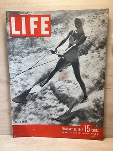 Life Magazine Vol.22 No.7 February 17 1947 Water Skier,Ibn Saud Visits Americans - Picture 1 of 6
