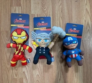 3x Disney Marvel Avengers Hundespielzeug Plüsch Captain America Ironman Thor Seil /101b - Bild 1 von 1