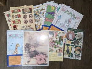 Aleene's Plaid Leisure Arts Decoupage Papers & Prints Vtg Lot Mix Of New & Used - Picture 1 of 21