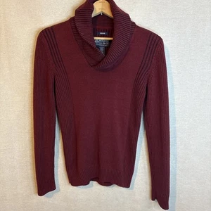 American Rag Mens Cotton Sweater Medium Maroon Ribbed School Winter Fall Comfy - Picture 1 of 6