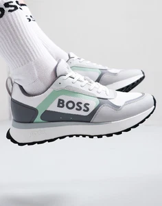 Zapatillas deportivas informales blancas BOSS para hombre con logotipo Jonah Runn - talla 8 - Imagen 1 de 6