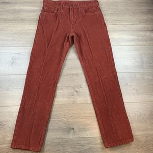 Levi’s 502 Taper Fit Corduroy Pants Men’s 32 x 32 Red Stretch Trousers Chino - Picture 1 of 14