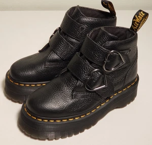 Dr. Martens Devon Heart Damen-Plateaustiefel aus Leder schwarz US-Größe 6 - Bild 1 von 18