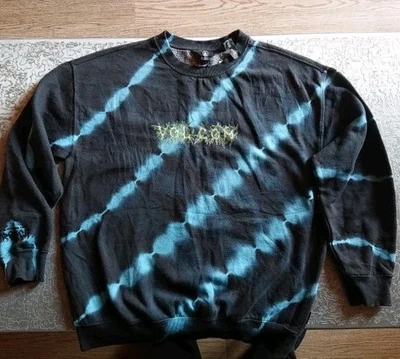 volcom pullover Gr. S Skelette Atom Blitze Schwarz Blau  - Bild 1 von 3