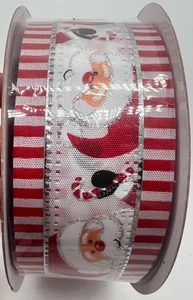 Hobby Lobby Weihnachtsband, rot & weiß Weihnachtsmann, 1,5 x 30 Fuß - Bild 1 von 4