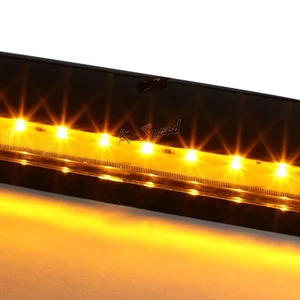 1 Center+2 Side Black Cab Roof Top Yellow LED Lights for 07-13 Silverado/Sierra - Picture 1 of 5