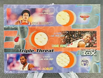 Camiseta deportiva 2004-05 Topps Luxury Box Triple Threat Childress Jones Mobley #'d 219/450 Foto 1 de 2