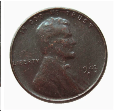 Centavo de trigo Lincoln 1943-S raro buscado---como se muestra en la figura- Foto 1 de 2