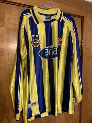 Camiseta de fútbol local Fenerbahce 2002 camiseta de fútbol manga larga talla XL Foto 1 de 4