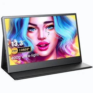 13,3-calowy przenośny monitor Full HD IPS Ekran USB-C Monitor Monitor do gier - Zdjęcie 1 z 9