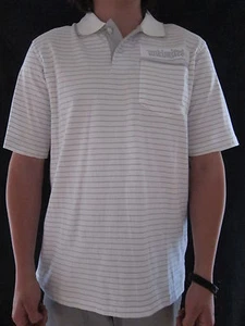 ECKO UNLTD Mens Heroic Bleach White Pull Over Striped Shirt Size MEDIUM NWT  - Picture 1 of 5