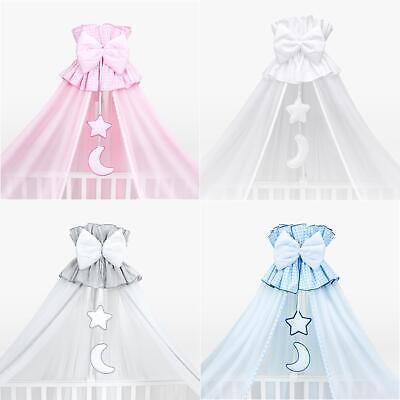 Baby Cot Bed Crown Canopy/Mosquito Net 480cm Only Broderie Anglaise Moon • 27.02€