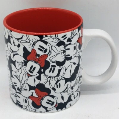 Taza de café Disney Minnie Mouse patrón de repetición de cerámica 14 oz Foto 1 de 4