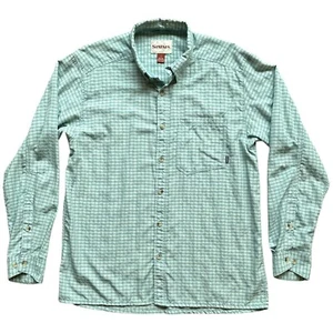 SIMMS Fishing Lightweight Shirt Mens Sz Large Green Long Sleeve Button Up Front - Picture 1 of 6