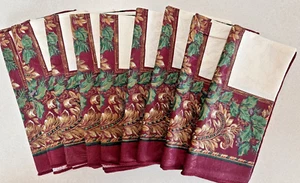 Beautiful Holly Floral Damask Cloth Dinner Napkins Christmas Square 17 x 17 Inch - Picture 1 of 5