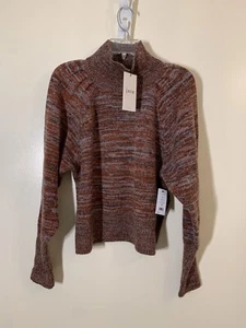 Joie Brita Jersey Cuello Simulado Mezcla Lana Suéter Gris Niebla Multi Nuevo Con Etiquetas Talla XL $275 - Imagen 1 de 9