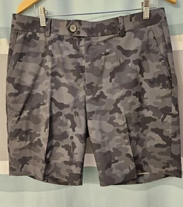 G/Fore Mens 34 Performance Maverick Hybrid Golf Shorts Camo Charcoal $145 - Picture 1 of 7