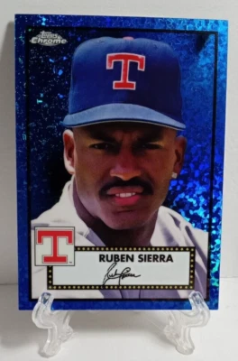 2021 Topps Chrome Anniversary Baseball Ruben Sierra Blue Diamonds 🌟/199🌟 - Image 1 of 2