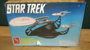 AMT Special Edition Star Trek 3 Piece U.S.S. Enterprise Chrome Ship Set 6005 - Picture 1 of 4