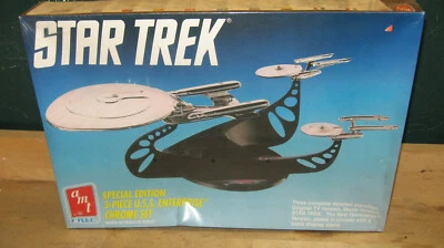 AMT Special Edition Star Trek 3 Piece U.S.S. Enterprise Chrome Ship Set 6005 - Image 1 of 4