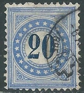 1878-80 SVIZZERA SEGNATASSE USATO 20 CENT - RF14 - Foto 1 di 1