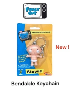 Family Guy Stewie Figura Flexible Llavero En Pañal 2004 Sellado De Fábrica - ¡Nuevo! - Imagen 1 de 2