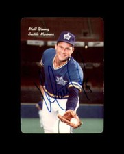 Matt Young Hand Signed 1986 Mother's Cookies Seattle Mariners Autograph