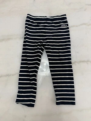 Pantalones Legging DKNY Little Kid Unisex Azul Marino Blanco Rayas 3T Foto 1 de 3