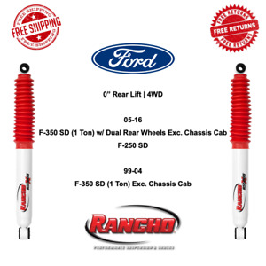 Rancho RS5000X Rear Shock Absorber Pair Fits Ford F-250 / F-350 Super Duty | 4WD