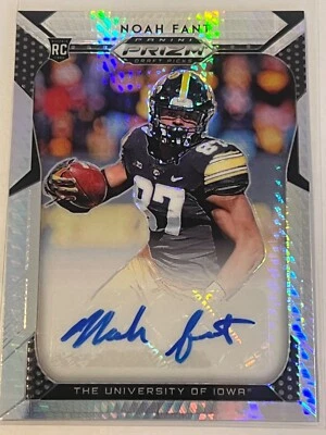 2019 Panini Prizm Draft Picks Noah Fant Hyper Rookir Auto /75 Iowa - Image 1 of 4