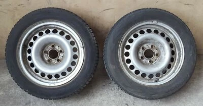 2 Stahlfelgen 16 Zoll 7x16 ET33 Winterreifen 205/60 R16 95H Mercedes - Bild 1 von 4