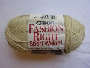 3 ply Caron Fashion Right Sport Weight yarn yellow beige navy or lilac vintage - Picture 1 of 18